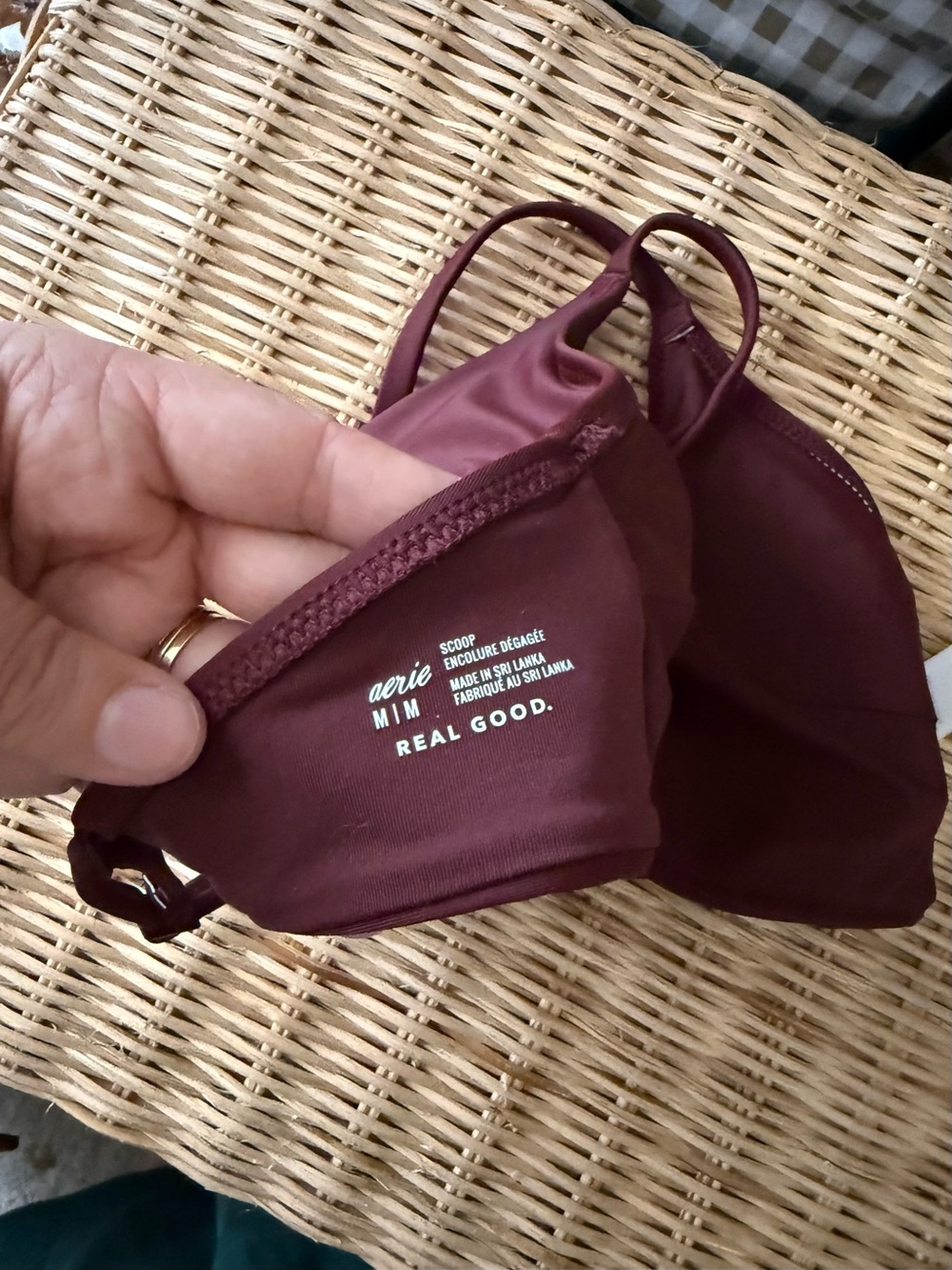 Aerie swim top scoop twist - Burgundy - Picture 4 of 4